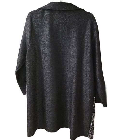 Chico's Travelers Crinkle Patchwork Print Jacket - sz L - Picture 2 of 3